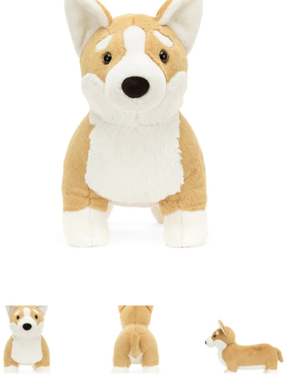 Jellycat Tan & White Betty Corgi Dog Toy
